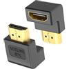 VCELINK Adattatore HDMI Angolo Retto Maschio a Femmina 3D&4K Connettore HDMI2.0 90 Gradi e 270 Gradi 2 Pezzi …