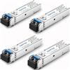 QSFPTEK 4Pack Gigabit SFP Modulo 1310nm 10km DDM LC Monomodale Mini-GBIC 1000BASE-LX/LH Transceiver per Cisco GLC-LH-SMD/GLC-LX-SM-RGD, Ubiquiti UF-SM-1G, Mikrotik, Altri switch aperti
