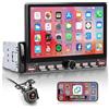 Rimoody Autoradio 1 Din con Bluetooth IOS/Android Mirror Link, 7 Pollici Touchscreen Autoradio Single Din con Vivavoce Bluetooth FM Radio USB/AUX/TF Controllo del Volante Telecamera Posteriore