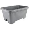 Iris Ohyama, Vaso per piante, fioriera d'aria con sistema di drenaggio dell'acqua per il giardinaggio - Air Vegetable Planter530, Grigio