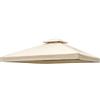 MEGAOFFERTE.IT Telo Di Ricambio Per Gazebo In Poliestere Con Air Vent Traspirante Protezione Da Sole E Agenti Atmosferici Per Giardino Patio E Terrazza 3x3 M Beige