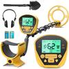 Generic Metal Detector Professionali, Metaldetector Portatile per Adulti, Bobina di Ricerca Impermeabile da 10", Display LCD, 5 modalità (Giallo)