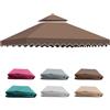Qdreclod Telo Gazebo 3x3 m, Tetto di Ricambio per Gazebo Giardino Impermeabile, Doppio Strato con Air Vent Copertura Rimovibile per Campeggio, Spiaggia, Sole