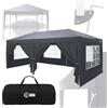 ECD Germany Gazebo 3x6 m Pieghevole con 4 Pareti Laterali, Tenda Pop Up Impermeabile da Esterno, Resistente UV 50+, Gazebo Robusto Portatile, Tenda Giardino Richiudibile per Campeggio, Spiaggia o Mare