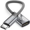 deleyCON Adattatore USB C a USB 2.0 OTG Tipo-C Connettore a Presa A - Cavo per iPhone 17/16/15, Galaxy S26/S25/S24, A56, A17, A16 Tablet, MacBook, iMac, iPad, Notebook ecc.