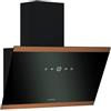 Klarstein FlashLine 60 - Cappa da Cucina, Touchscreen, 524 m³/ora, Efficienza Energetica A++, LED, Silenziosa: 34,5 dB, Nero & Rame, Scarico & Ricircolo