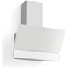 Klarstein Velaire Cappa Cucina 60cm - Cappa Inclinata, 820 m³/h, Touch, LED, A++, 3 Velocità + Boost, Filtro Carbone & Alluminio, Silenziosa, Design Minimal, Installazione a Parete, Bianco