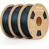 DEEPLEE Filamento PLA Galaxy 1,75 mm, Nero Galassia 3 kg (3×1 kg), Precisione ±0,02 mm, Compatibile con Stampanti FDM