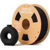 DEEPLEE Filamento Matte PLA 1,75 mm, Finitura Opaca, Nero 1 kg, Precisione ±0,02 mm per Stampanti FDM