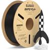 ELEGOO Rapido Filamento PLA+ 1.75mm Nero 1KG, Alta Velocità 30-600 mm/s, Filamento PLA Plus per Stampante 3D, Precisione Dimensionale +/- 0.02mm, Filamento per La Maggior Parte delle Stampanti 3D