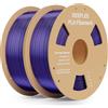 DEEPLEE Filamento PLA Galaxy 1,75 mm, Viola Galassia 2 kg (2×1 kg), Precisione ±0,02 mm, Compatibile con Stampanti FDM