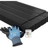 JUSKYS® Lamiera Grecata Antracite - Acciaio Zincato, Protezione UV, Alta Resistenza Meccanica, Fori Preforati, Set da 12, 129x45 cm, 0,23 mm