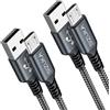 SIZUKA Cavo Micro USB [2 Pezzi:2M] Nylon Cavo USB Micro USB Android Trasferimento Dati e Ricarica Rapida Compatibile con Samsung S5/S6/S7, HTC, LG, HTC, Kindle