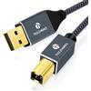 Thzzhnno Cavo USB per Stampante da 2M, USB A a USB B, USB 2.0 Tipo A Maschio a B Maschio per scanner HP, Dell, Epson, Xerox, Lexmark, Brother, Canon, Samsung, Pianoforte