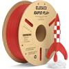ELEGOO Rapido Filamento PLA+ 1.75mm Rosso 1KG, Alta Velocità 30-600 mm/s, Filamento PLA Plus per Stampante 3D, Precisione Dimensionale +/- 0.02mm, Filamento per La Maggior Parte delle Stampanti 3D