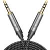 deleyCON 1,5m Cavo Strumento Jack 6,35mm a Jack 6,35mm TRS (Stereo) AUX - Qualità da Studio - in Puro Rame OFC (AWG24) - per Amplificatore Mixer Chitarra Elettrica Basso Tastiera