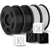 JAYO PLA+ Filamento 1.75 mm Nero&Bianco Bundle 4.4kg, Filamento per Stampante 3D PLA Plus di Maggiore Tenacità, Precisione Dimensionale +/- 0.02 mm, Neatly Wound, 4 Bobine