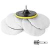 URAQT Kit 8 Pezzi di Lucidatura Auto, 150mm Tamponi per Lucidatura Auto, Tamponi Lucidatura Lana con M14 Adattatore Trapano e Adattatore Esagonale, Disco per Lucidatura Auto per Pulizia e Lucidatura.
