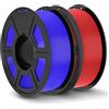 JAYO PLA+ Filamento 1.75mm, Filamento PLA Plus Stampante 3D, Bobina da PLA+ Blu+Rosso 2.2kg, Precisione Dimensionale +/- 0.02mm