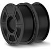 JAYO PLA+ Filamento 1.75 mm, Filamento per Stampante 3D PLA Plus di Maggiore Tenacità, Precisione Dimensionale +/- 0.02 mm, Neatly Wound, Bobina da 1.1 kg (2.42 LBS), 2 Packs PLA+ Nero+Nero