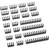deleyCON Portacavi Set 24 Pettine Organizer per Gestione dei Cavi Supporto per Guida cavo 8 e 6 polo per PC Interno