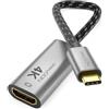 deleyCON Adattatore USB-C a HDMI 4K Alluminio (4K@60Hz Monitor/TV/Proiettore) Thunderbolt 3/4, iPhone 17 16 15 Pro Max Air, MacBook, iPad Pro/Air, Galaxy S25 S24 S23, Notebook, Tablet
