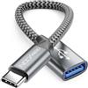 deleyCON Adattatore USB C a USB 3.0 OTG Tipo-C Connettore a Presa A - Cavo per iPhone 17/16/15, Galaxy S26/S25/S24, A56, A17, A16 Tablet, MacBook, iMac, iPad, Notebook ecc.