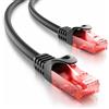 deleyCON 3,0m Cavo Patch CAT6 Outdoor Rete - 250 MHz AWG 24 - per Esterno Resistente UV Impermeabile Guaina LDPE - Nero