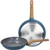 Tognana T-Care,set 2 padelle 24/28 cm, alluminio, blu