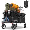 Sekey XXL Plus Carrello Pieghevole con Freni 200L 150KG, Carrello da Giardino con Ruote ai Terreni Accidentati, Design Brevettato Pieghevole da QUATTRO Direzioni SE4010, Nero Profondo