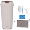 Denash Bollitore da Viaggio, 500 Ml di Bollitore Elettrico Portatile Intelligente Caldaia Piccola Caldaia Ricaricabile in Acciaio Inossidabile Caldaia Calda Calda