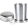 Generic Bicchiere pieghevole in acciaio inox - Tazza d'acqua pieghevole con coperchio | Tazza telescopica in metallo a prova di perdite | Tazza pieghevole da viaggio | Tazze pieghevoli in acciaio inox per