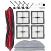 iRobacc 15 Pezzi di Ricambio per Roborock Q10 S5/Q10 S5+ Robot Aspirapolvere, Kit Accessori con 1 Spazzola Principale, 4 Spazzole Laterali, 4 Filtri HEPA, 4 Panni per Mop, 1 Spazzola per la Pulizia