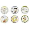 Excelsa Mordillo Set 6 Piatti Pizza in Porcellana, Decorati con Personaggi, 30,5 cm