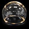 Luxshiny Cupola di Vetro Trasparente Base in Legno 12 Cm, Copertura per Fiore Eterno e Micro-paesaggio, Decorazione da Tavolo per Casa e Feste