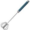 Generic Frusta in acciaio inox con frusta a pressione manuale, semi-automatica, frusta rotante per latte e uova, multifunzione, per mescolare e sbattere