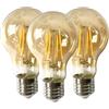 Linqzxz Lampadina LED Vintage E27 10W, Sostituisce 100W, Lampada Edison A60 E27 a Filamento Retro Ambra, Bianco Caldo 2300K, 1210 Lumen, Non Dimmerabile, Ideale per Casa Sala da Pranzo Cucina Hotel, 3 Pezzi