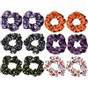 PEUTIER 12 Pezzi di Anello per Capelli Donna, Fasce Elastiche per Capelli Cravatta per Capelli Zucca Spettrale Colorata per Donne Accessori per Capelli per Ragazze Autunnali (12 Colori)
