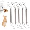 AJNZAU 5 Pezzi Abbeveratoio Conigli Molla Con 2 Bottoni, Fermo In Acciaio Per Abbeveratoi Per Animali Piccoli (13-15 Cm Lunghezza)