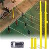 zhenmaster Pali Da Pallavolo Da 2,4 M Con Rete per Scuola, Palestra, Campo Sportivo