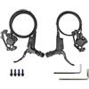 OAPNCBVY Bici Freno A Disco Olio Idraulico 2 Pistoni Anteriore Posteriore 160mm 180mm RT56 B05S Pad per MT200 MTB Bicicletta Pieghevole BMX Tamburo Posteriori per Bicicletta(180mm L Front R Rear)