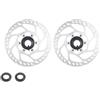 OAPNCBVY 2 Pezzi rotori Centerlock per Bici 160 180mm 203mm Anelli di bloccaggio Freno a Disco 160mm rotore per Dischi Center Lock per Bicicletta Tamburo Posteriori per Bicicletta
