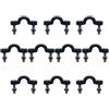 TOVINANNA 50 Pezzi Set di Ancoraggi per Kayak in Nylon Nero con 10 Fibbie Leggere, 20 Viti in Acciaio Inox 304 e 20 Dadi M5 Resistenti a Trazioni Elevate, Accessori per Sport Acquatici