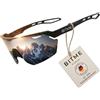 BitME Solutions Occhiali da sole sportivi unisex, per ciclismo, corsa e attività all'aperto, protezione UV400, Cat 3, ultraleggeri, colore nero