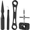 Generic Kit di manutenzione per mulinello da pesca, in lega di alluminio, strumento di pulizia compatto, antiscivolo, portatile, kit di attrezzi da pesca per riva, surf, kayak, barca, zaino in spalla