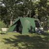 TEKGHUT Tenda a cupola per 4 persone, verde, 455 x 252 x 178 cm, tenda impermeabile in taffetà con copertura antipioggia rimovibile, finestra ventilata e sistema E-Port, per avventure di campeggio