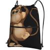 YYHHAOFA Cute Monkey Prints - Zaino con chiusura lampo, leggero, impermeabile, con tasca frontale, per viaggi, sport e yoga