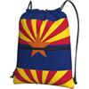 YYHHAOFA Zaino con cerniera e coulisse con stampa bandiera dell'Arizona, leggero, impermeabile, con tasca frontale, per viaggi, sport e yoga