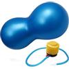 DIYEAH Palla da Ginnastica in Pvc Blu Spessa con Gonfiatore, Palla Yoga per Fitness e Bilanciamento, per Body Building e Danza, Sicura e Resistente