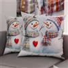 PETTI Artigiani Italiani - Coppia di Federe Cuscino 60x60 cm in Microfibra, Federe Natalizie, Cuscini Arredo di Natale Camera da Letto, Divano, Salotto, Set 2 Fodere Copricuscino, Federa Xmas 7
